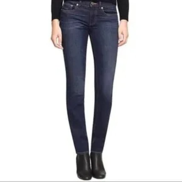 Tory Burch Jeans Super Skinny Stretch Boho Dark Wash Size 26 Long Tall #48131218 - Picture 1 of 15
